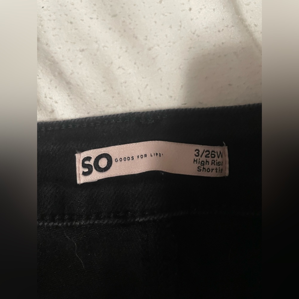 SO “Good For Life” High Rise Shortie Jean Shorts